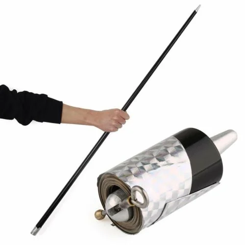 Metal Appearing Cane - Black 1 metal appearing cane